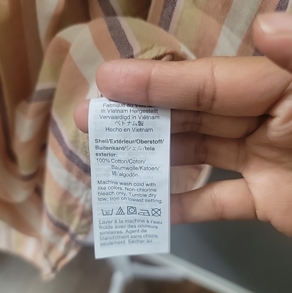 Madewell Courier Button-Back Shirt in Rainbow Stripe Large Cotton Comfy - Picture 6 of 7